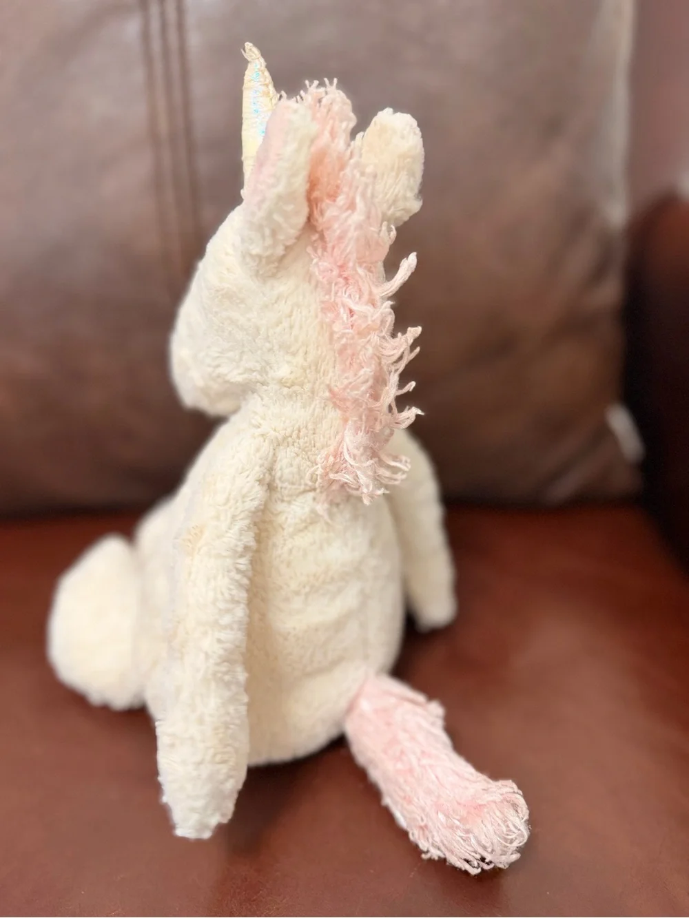 Jellycat Plush Bashful Unicorn White Pink Medium 12